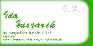 ida huszarik business card